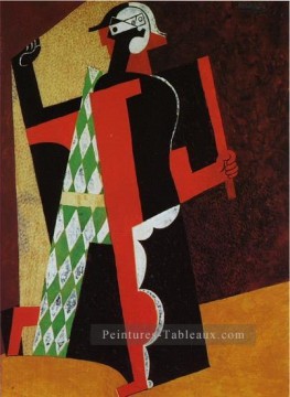 Tableaux abstraits célèbres œuvres - Arlequin 1916 Cubisme